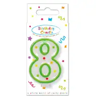 Rojstnodna pikčasta sveča številka 8