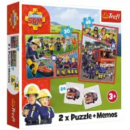 Sam je gasilec puzzle in spominska kartica 2 v 1 set - Trefl