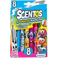 Scentos dišeči flomastri z metalnim sijajem, 8-delni set