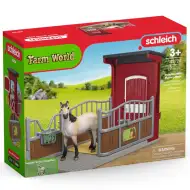 Schleich: Farm World - Hlevski boks s figuro konja Mustang igralni set (42724)