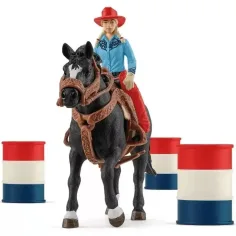 Schleich: Farm World - Tekmovanje s sodom s kavbojko igralni set (42576) slika 2