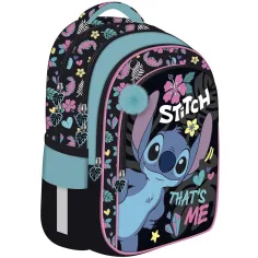 Šolski nahrbtnik z motivom Disneyjevega Stitcha, s 4 predali in modrim pomponom, BPL58 40x29x19 cm