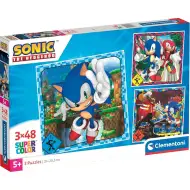 Sonic 3x48 kosov Supercolor sestavljanka - Clementoni