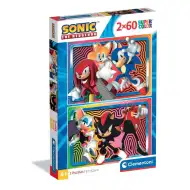 Sonic jež 2x60-delni superbarvni puzzle - Clementoni