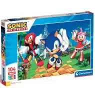 Sonic ježek in prijatelji 104-delna maxi supercolor sestavljanka - Clementoni