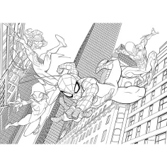 Spider-man 2 v 1, sestavljanka s 48 deli in pobarvanka 35x25 cm - Lisciani slika 2