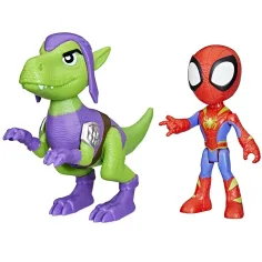 Spidey in njegovi čudoviti prijatelji: Pauk in Goblin Dino-Mreža Akcijska figura Set - Hasbro slika 2