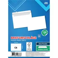 Spirit: Beli kuver C6 11,4x16,2cm paket 100 kosov