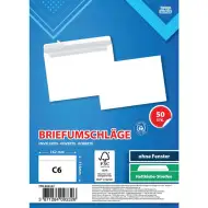 Spirit: Beli kuver C6 11,4x16,2cm paket 50 kosov