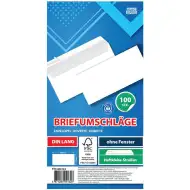 Spirit: Beli kuvert LA/4 11x23cm, paket 100 kosov