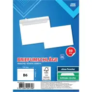 Spirit: Beli kuverta B6 17,6x12,6cm, paket 50 kosov