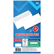 Spirit: Beli kuverta z desnim oknom LA/4 11x23cm, paket 50 kosov