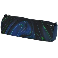 Spirit: Blue Stripes modra-zelene črte na črni podlagi šolska torba, nahrbtnik 4-delni set 41x20x32cm slika 5