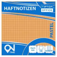 Spirit: Karirasti pastelno oranžni 100-listni samolepilni beležka 75x75mm