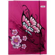 Spirit: Mapa z elastiko Flowers z motivom metuljev 600gr A4