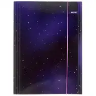 Spirit: Mehka vijolična mapa z zvezdami in elastiko A/4