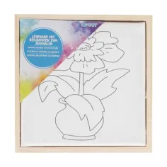 Spirit: Nategnjeno platno za slikanje s cvetličnim vzorcem 15 x 15 cm