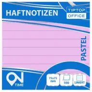 Spirit: Pastelno roza samolepilni beležka s črtami, 100 listov, 75x75mm