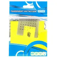 Spirit: Prosojna rumena samolepilna označevalna stran 75x75mm