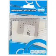 Spirit: Prozoren bel samolepilni označevalec strani 75x75mm