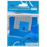 Spirit: Prozoren moder samolepilni označevalec strani 75x75mm