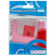 Spirit: Prozoren roza samolepilni označevalec strani 75x75mm