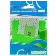 Spirit: Prozoren zeleni samolepilni označevalec strani 75x75mm