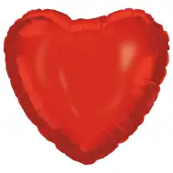 Srce oblikovan folija balon – rdeč 46 cm