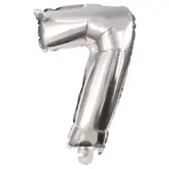Številni folija baloni v srebrni barvi – številka 7, 86 cm