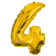 Številni folija baloni v zlati barvi – številka 4, 86 cm