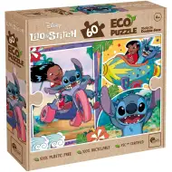 Stitch 2-v-1 60-delni Eco puzzle in pobarvanka 70x50 cm - Lisciani