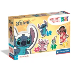 Stitch 4 v 1 Supercolor sestavljanka z oblikami - Clementoni
