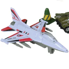 Super Army: Vojenská hračkárska sada s kovovými vozidlami a lietadlom s pružinovým mechanizmom v dvoch variantách slika 10