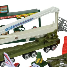 Super Army: Vojenská hračkárska sada s kovovými vozidlami a lietadlom s pružinovým mechanizmom v dvoch variantách slika 9