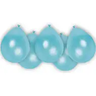 Svetlo modri lateks baloni, set 8 kosov
