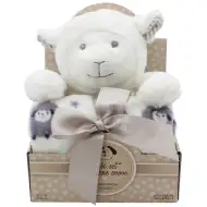 SweetDreams: Odeja in plišasta ovčka v beli barvi