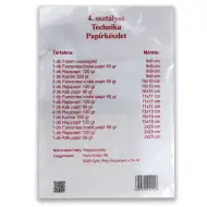 Tehnični komplet za 4. razred, 25 kosov papirja