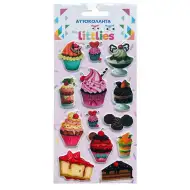 The Littlies: Sladke 3D puhaste nalepke, komplet 10x22 cm.