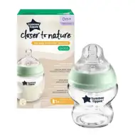 Tommee Tippee: Closer To Nature prozorna steklena steklenička za dojenčke 150 ml (0 mesecev+)