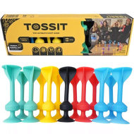 Tossit Family Pack – pikado družabna igra s sesalnimi nastavki v rdeči, turkizni, modri in rumeni barvi