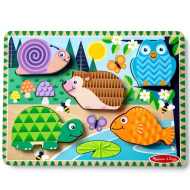 Touch &amp; Feel Gozdne živali — lesena sestavljanka na dotik - Melissa &amp; Doug
