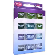 TyToo: Komplet bleščic v hladnih odtenkih, 12 x 2,5 ml