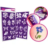 TyToo: Set 24 šablon za bleščeče tetovaže - rože