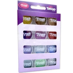 TyToo: Set dodatnih barv bleščic v prahu 12 x 2,5 ml