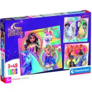 Unicorn Akademija 3x48-delni Supercolor puzzle - Clementoni