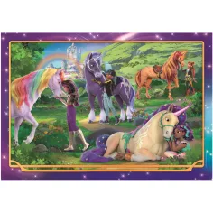 Unicorn Akademija mavrično prijateljstvo 104-delni Supercolor puzzle - Clementoni slika 2