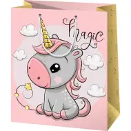 Unicorn srednje velika darilna torba 18x23x10cm
