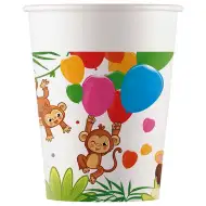 Vesele džungelske papirnate skodelice, komplet 8 kosov, 200 ml