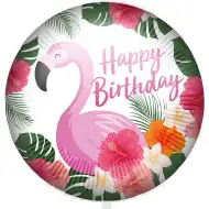 Vse najboljše folija balon – Dizajn s flamingom 46 cm