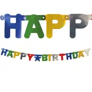 Vse najboljše girlanda – v kovinskih barvah